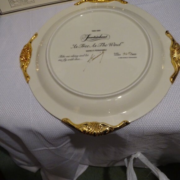 Fountainhead Collector Plate As Free As The Wind Eagle Mario Fernandez #/3633 - Picture 8 of 10